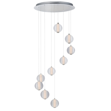 ET2 Rhythm 9-Light LED Pendant - 3000K - 120-277V - Polished Chrome