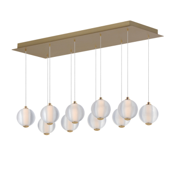 ET2 Rhythm 10-Light LED Pendant - 3000K - 120-277V - Gold