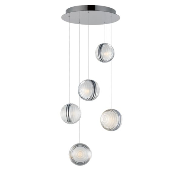 ET2 Pulse 5-Light LED Pendant - 3000K - 120-277V - Polished Chrome