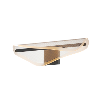 ET2 Manta 24" LED Bath Vanity - 900 Lumens - 20W - 3000K - 120-277V - Black - Clear Ribbed Glass