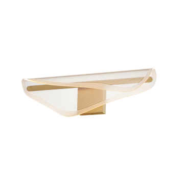 ET2 Manta 24" LED Bath Vanity - 900 Lumens - 20W - 3000K - 120-277V - Gold - Clear Ribbed Glass