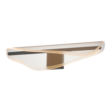 ET2 Manta 30" LED Bath Vanity - 1,300 Lumens - 30W - 3000K - 120-277V - Black - Clear Ribbed Glass