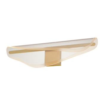 ET2 Manta 30" LED Bath Vanity - 1,300 Lumens - 30W - 3000K - 120-277V - Gold - Clear Ribbed Glass