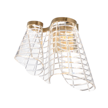 ET2 Tartan LED Wall Sconce - CCT Selectable - 120-277V - Brushed Champagne