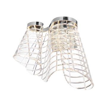 ET2 Tartan LED Wall Sconce - CCT Selectable - 120-277V - Polished Chrome