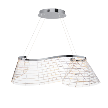 ET2 Tartan 1-Light LED Linear Pendant - CCT Selectable - 120-277V - Polished Chrome