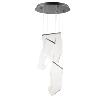ET2 Rinkle 3-Light LED Pendant - Round Canopy - 3000K - 600 Lumens - 120V - Brushed Gunmetal