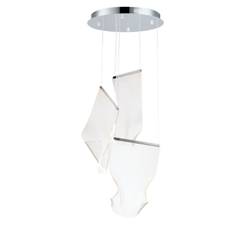 ET2 Rinkle 3-Light LED Pendant - Round Canopy - 3000K - 600 Lumens - 120V - Polished Chrome