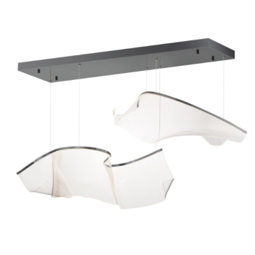 ET2 Rinkle Modular 2-Light LED Pendant - 3000K - 120-277V - Brushed Gunmetal