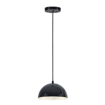 ET2 Hemisphere 9" LED Pendant - 3000K - 480 Lumens - 120V - Gloss Black