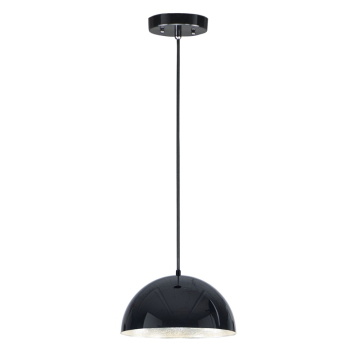 ET2 Hemisphere 14" LED Pendant - 3000K - 480 Lumens - 120V - Gloss Black