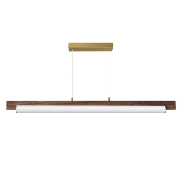 ET2 Joist 45" LED Horizontal Pendant - 3000K - 120-277V - Whit Alabaster / Natural Aged Brass