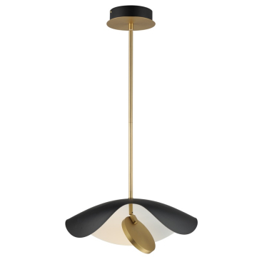 ET2 Carmen 16" LED Pendant - 3000K - 420 Lumens - 120-277V - Black / Gold
