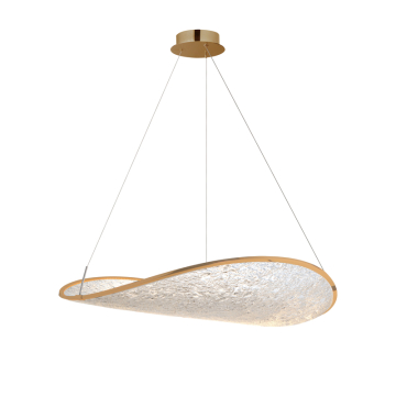 ET2 Moonscapes Single LED Pendant - 1,800 Lumens - 25W - 3000K - 120-277V - Brushed Champagne