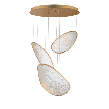 ET2 Moonscapes 3-Light LED Pendant - 3,650 Lumens - 27W - 3000K - 120-277V - Brushed Champagne