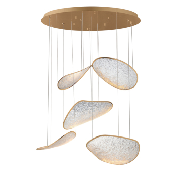 ET2 Moonscapes 5-Light LED Pendant - 5,760 Lumens - 90W - 3000K - 120-277V - Brushed Champagne