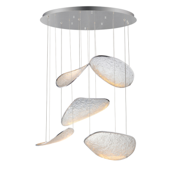 ET2 Moonscapes 5-Light LED Pendant - 3,680 Lumens - 3000K - 120-277V - Polished Chrome