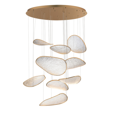 ET2 Moonscapes 9-Light LED Pendant - 10,880 Lumens - 170W - 3000K - 120-277V - Brushed Champagne