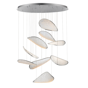ET2 Moonscapes 9-Light LED Pendant - 6,680 Lumens - 3000K - 120-277V - Polished Chrome