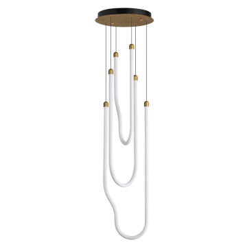 ET2 Soleil 3-Light LED Pendant - 2,700 Lumens - 3000K - 120-277V - Natural Aged Brass