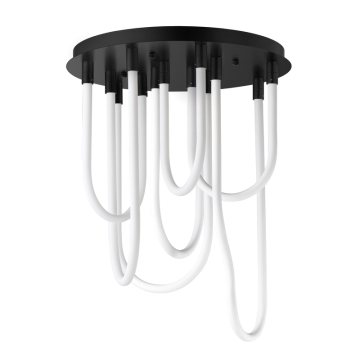 ET2 Soleil 7-Light LED Round Flush Mount - 3,300 Lumens - 3000K - 120-277V - Black