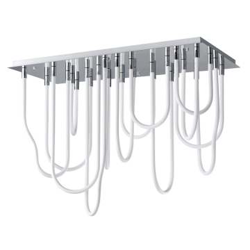 ET2 Soleil 14-Light LED Square Flush Mount - 6,100 Lumens - 3000K - 120-277V - Polished Chrome