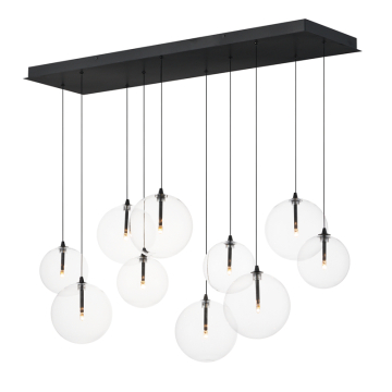 ET2 Global 10-Light LED Pendant - 3000K - 120-277V - Black