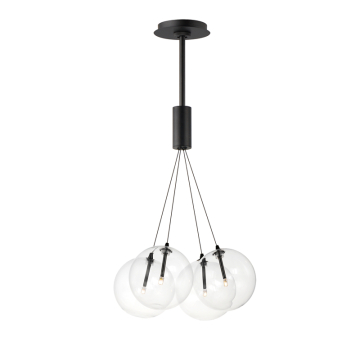 ET2 Burst 4-Light LED Pendant - 3000K - 120V - Black / Clear