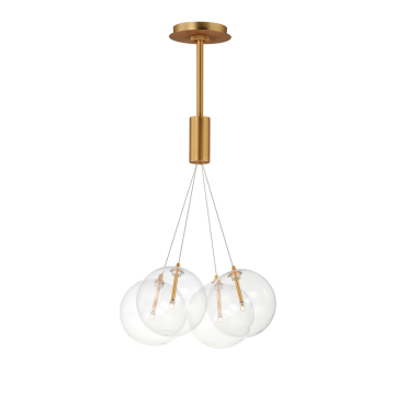 ET2 Burst 4-Light LED Pendant - 3000K - 120V - Gold / Clear