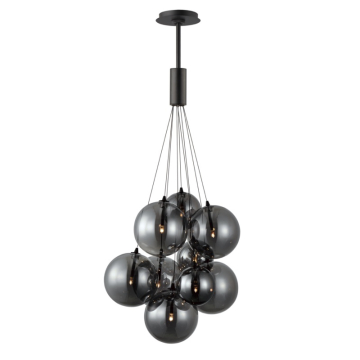 ET2 Burst 9-Light LED Pendant - 3000K - 1,300 Lumens - 120V - Smoke Glass
