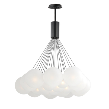 ET2 Burst 20-Light LED Pendant - 3000K - 120-277V - Black / Frost