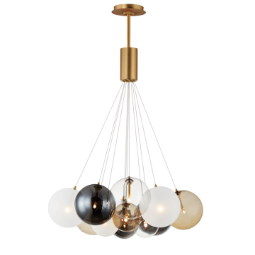 ET2 Burst 12-Light LED Pendant - 3000K - 120V - Gold / Mixed