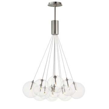 ET2 Burst 12-Light LED Pendant - 3000K - 1,750 Lumens - 120V - Clear Glass
