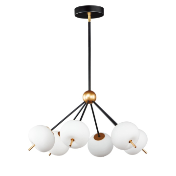 ET2 Quest 6-Light LED Pendant - 3000K - 2,520 Lumens - 120V - Black / Gold