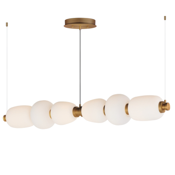 ET2 Soji 60" LED Linear Pendant - 3000K - 120-277V - Black / Gold