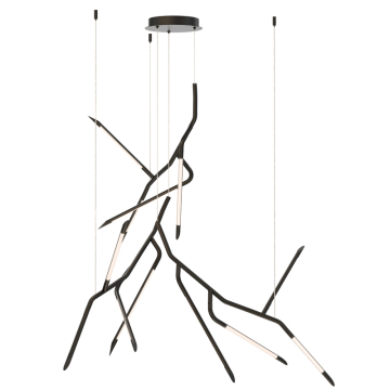 ET2 Scion 53" 3-Light LED Chandelier - 2,000 Lumens - 5W - 3000K - 120-277V - Black