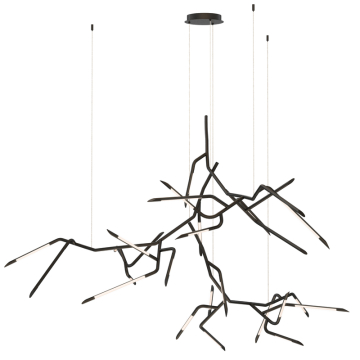 ET2 Scion 80" 3-Light LED Chandelier - 3,500 Lumens - 4.5W - 3000K - 120-277V - Black