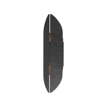 ET2 Tectonic 18" LED Outdoor Wall Sconce - 3000K - 520 Lumens - 120V - Black / Antique Brass