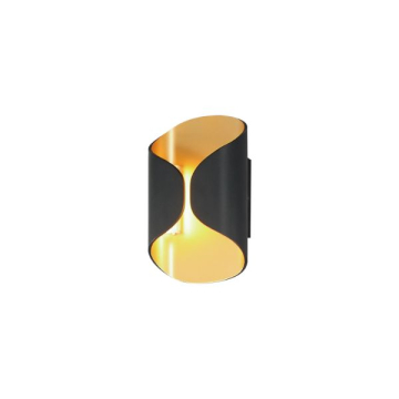 ET2 Folio 10" LED Outdoor Wall Sconce - 3000K - 120V - Black / Gold