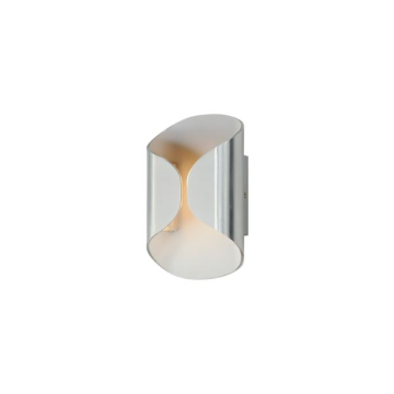 ET2 Folio 10" LED Outdoor Wall Sconce - 3000K - 120V - Satin Aluminum / White