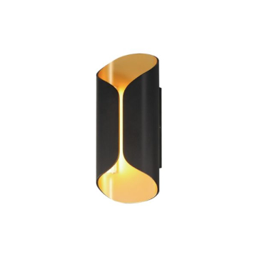 ET2 Folio 14" LED Outdoor Wall Sconce - 3000K - 120V - Black / Gold