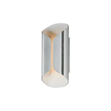 ET2 Folio 14" LED Outdoor Wall Sconce - 3000K - 120V - Satin Aluminum / White