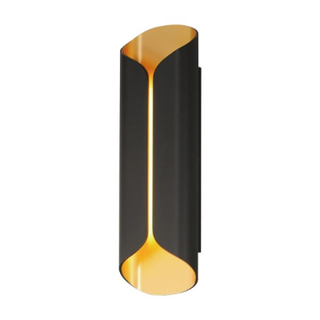 ET2 Folio 20" LED Outdoor Wall Sconce - 3000K - 120V - Black / Gold