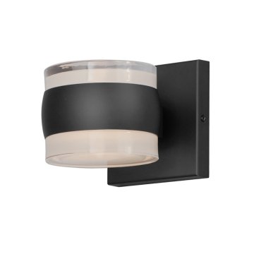 ET2 Modular Can LED Outdoor Wall Sconce - Up + Down Light - 3000K - 900 Lumens - 120-277V - Black