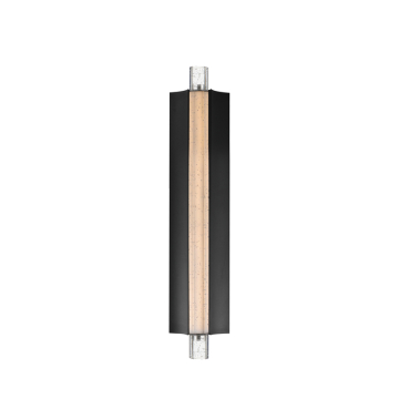 ET2 Hyperion 24" LED Wall Sconce - 200 Lumens - 10W - 3000K - 120-277V - Black - Clear Crystal Glass