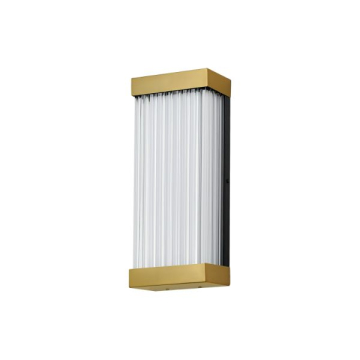 ET2 Acropolis 14" LED Outdoor Wall Sconce - 3000K - 120V - Natural Aged Brass