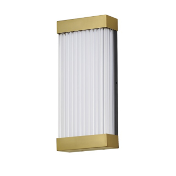 ET2 Acropolis 18" LED Outdoor Wall Sconce - 3000K - 120V - Natural Aged Brass