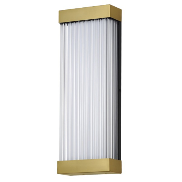ET2 Acropolis 22" LED Outdoor Wall Sconce - 3000K - 120V - Natural Aged Brass