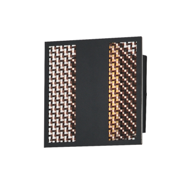 ET2 Interlace 6.5" LED Outdoor Wall Sconce - 3000K - 120V - Black/Aged Copper
