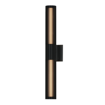ET2 Citadel 28" LED Outdoor wall sconce - 1,600 Lumens - 12W - 3000K - 120-277V - Black